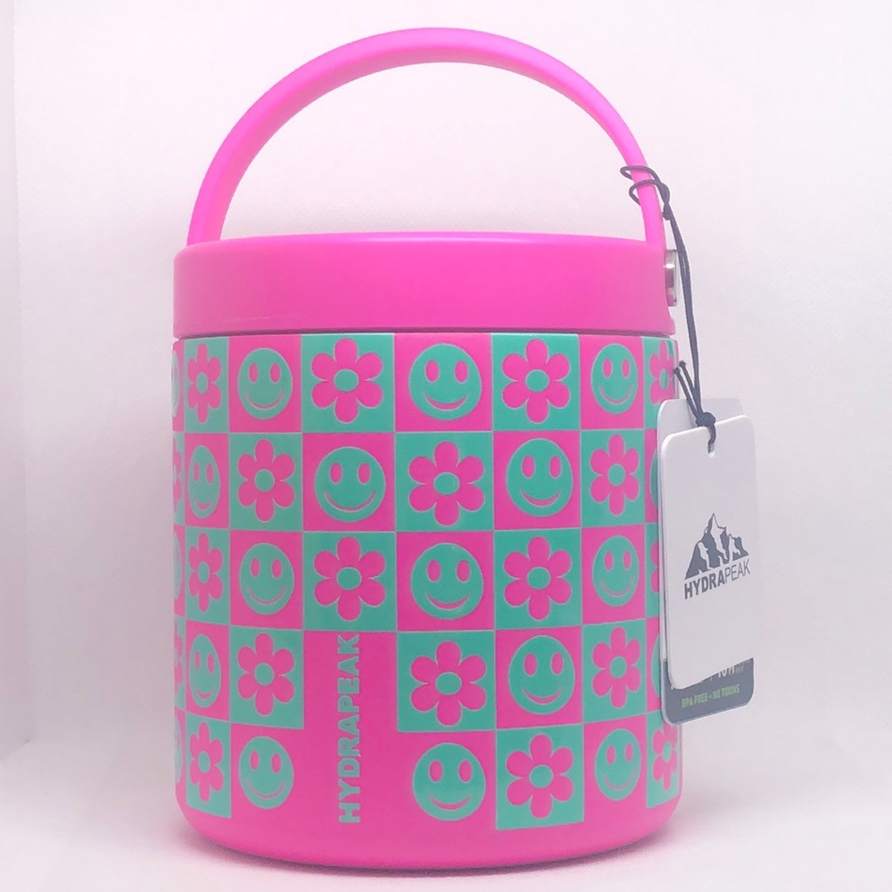 HYDRAPEAK Food Jar 25oz Stainless Steel Insulated NWT Pink and Green Teal 🩷